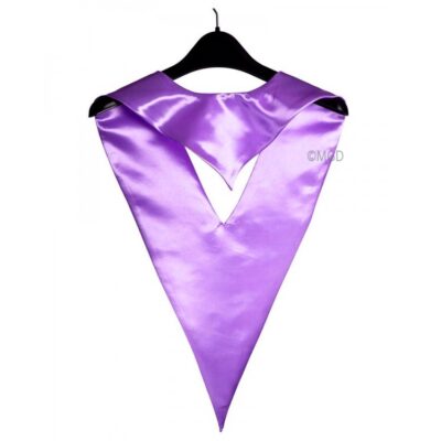 ''Back View of Lavender Graduation V Stole''>