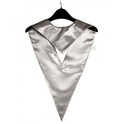 ''Back View of Silver Graduation V Stole''>