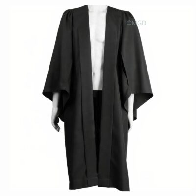 ''Black Non Fluted Bachelor Graduation Gown''>