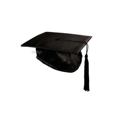 ''Black Shiny Kids Graduation Cap''>