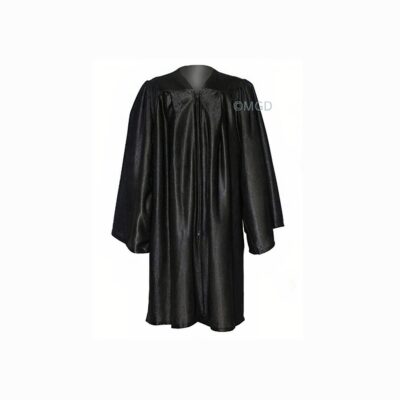 ''Black Shiny Nursery Graduation Gown''>