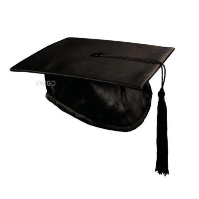 ''Black Shiny Primary Graduation Cap''>