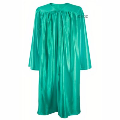 ''Emerald Green Shiny High School Graduation Gown''>