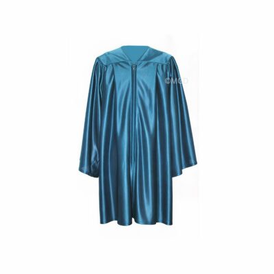 ''Emerald Green Shiny Nursery Kids Graduation Gown''>