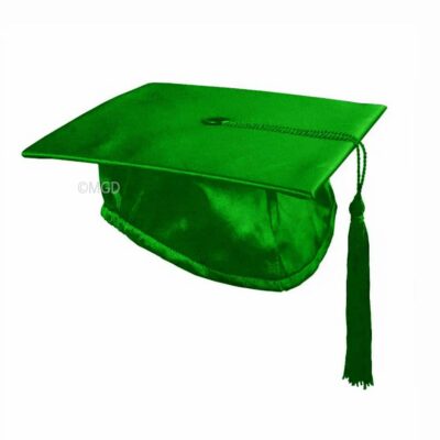 ''Green Shiny Primary School Graduation Cap''>