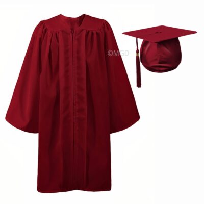 ''Maroon Matte Primary School Graduation Gown''>