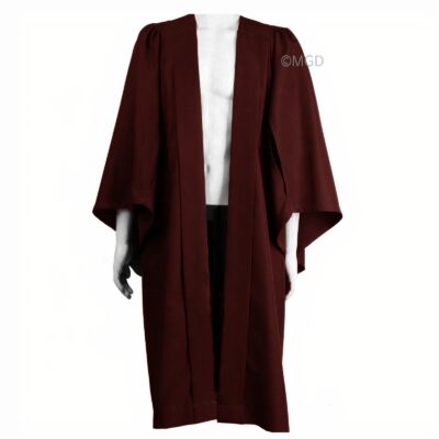 ''Maroon Non Fluted Bachelor Graduation Gown''>