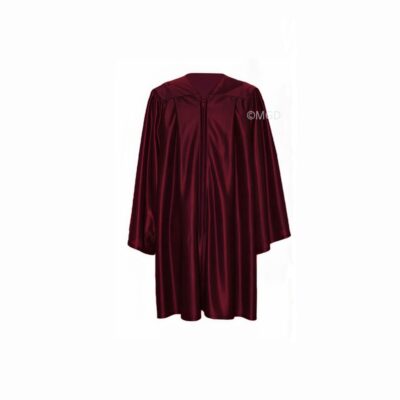 ''Maroon Shiny Nursery Graduation Gown''>