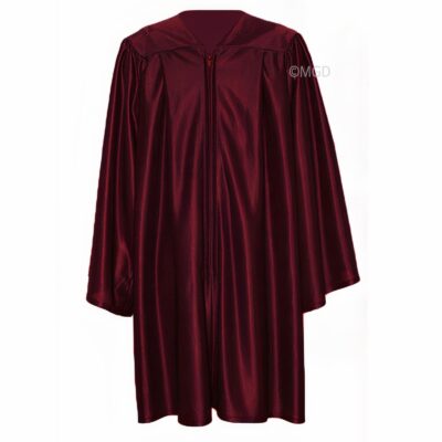 ''Maroon Shiny Primary School Graduation Gown''>