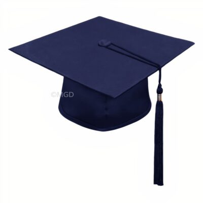 ''Navy Blue Matte High School Graduation Cap''>