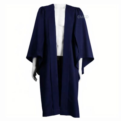 ''Navy Blue Non Fluted Bachelor Graduation Gown''>