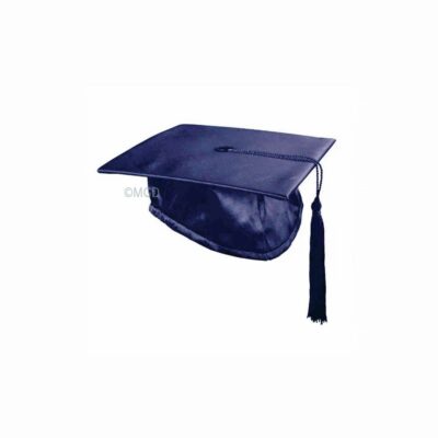 ''Navy Blue Shiny Nursery Graduation Cap''>