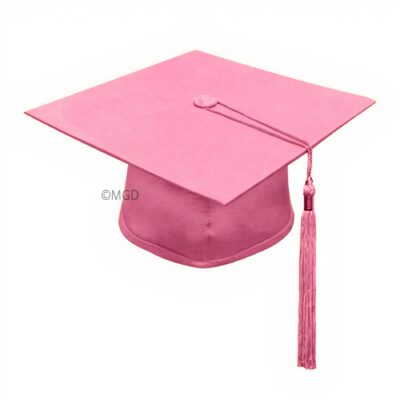 ''Pink Matte High School Graduation Cap''>