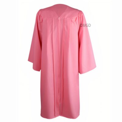 ''Pink Matte High School Graduation Gown''>