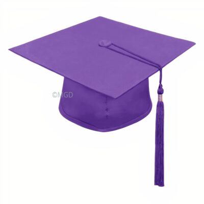 ''Purple Matte High School Graduation Cap''>