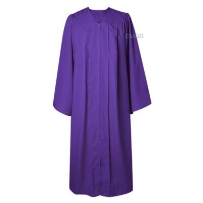 ''Purple Matte High School Graduation Gown''>