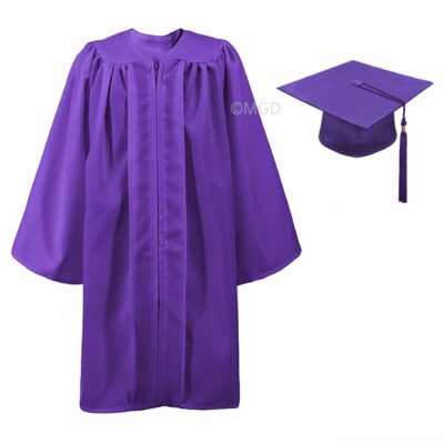 ''Purple Matte Primary School Graduation Gown''>