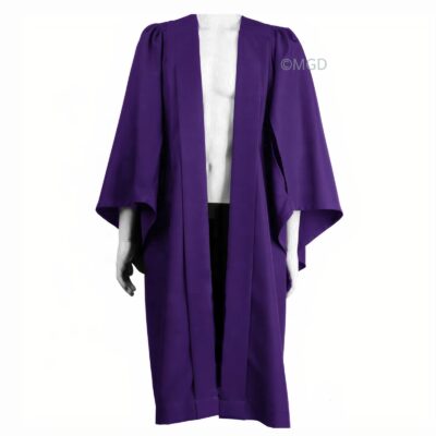 ''Purple Non Fluted Bachelor Graduation Gown''>