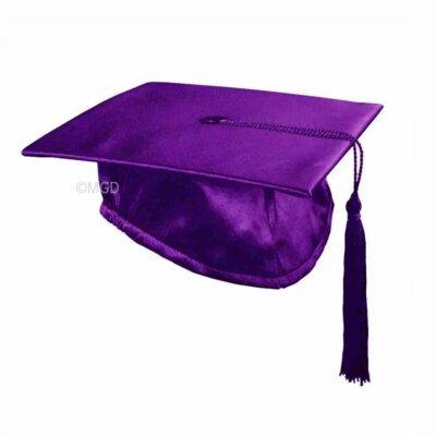 ''Purple Shiny Primary School Graduation Cap''>