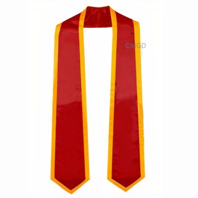 ''Red Graduation Stole with Yellow Piping''>