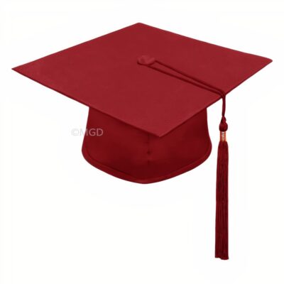 ''Red Matte High School Graduation Cap''>