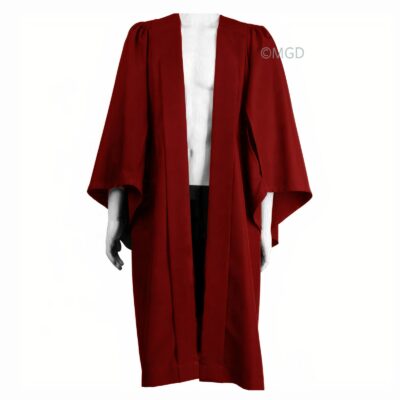 ''Red Non Fluted Bachelor Graduation Gown''>