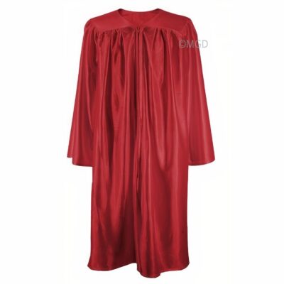 ''Red Shiny High School Graduation Gown''>