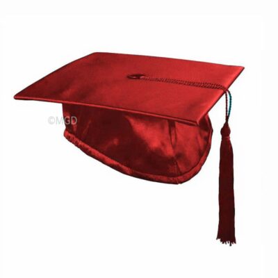 ''Red Shiny Primary School Graduation Cap''>