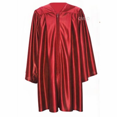 ''Red Shiny Primary School Graduation Gown''>