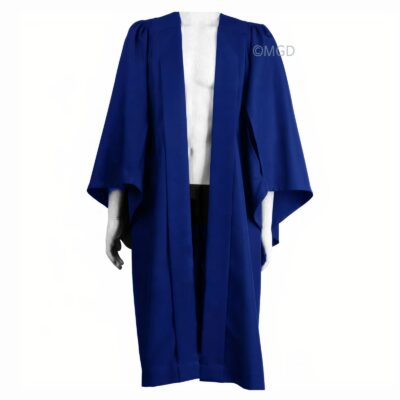 ''Royal Blue Non Fluted Bachelor Graduation Gown''>