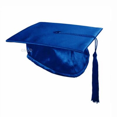 ''Royal Blue Shiny Primary School Graduation Cap''>