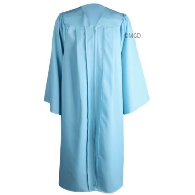 ''Sky Blue Matte High School Graduation Gown''>