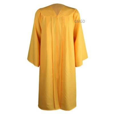 ''Yellow Matte High School Graduation Gown''>