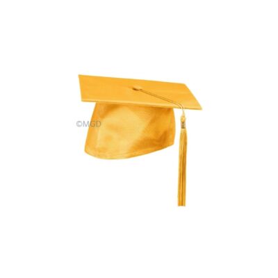 ''Yellow Shiny Nursery Graduation Cap''>