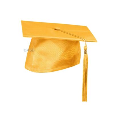 ''Yellow Shiny Primary School Graduation Cap''>